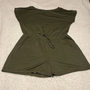 XL Army Green Short Romper
